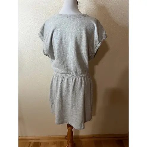 OFFLINE Aerie Womens Large Light Grey Cut Out Mini Dress Short Sleeve Trendy Gray