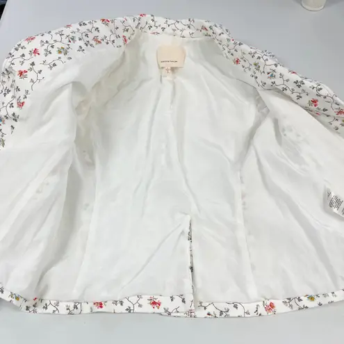 Rebecca Taylor Womens Blazer Jacket Size 2 Floral Cottage Romantic Coquette Chic