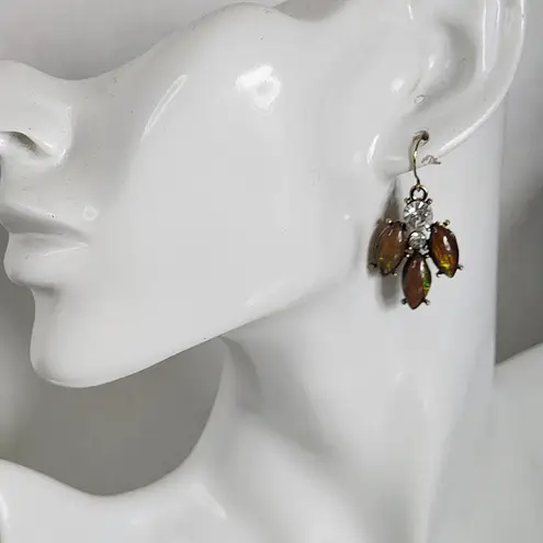 Statement AB Collar Necklace Earrings Set Gold