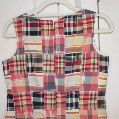 L.L. BEAN Summer Plaid Bar Harbor Madras Patchwork Dress | 4 Petite Pink Size 4P