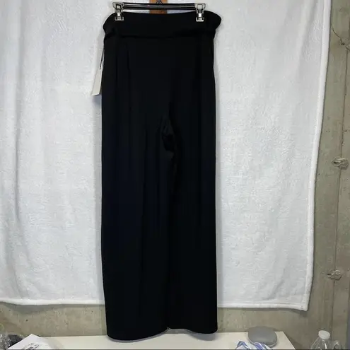 Leith  Black High Rise Wide Leg Tie Waist Dress Pants Size XL