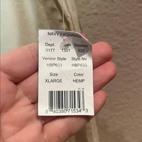 New Hunter and Brown Women’s Cotton Pants Bone Beige Color 100% Cotton XL NWT Tan