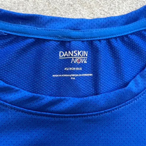 Danskin Now Women's Active Long Sleeve Performance Tee Royal Blue size XS