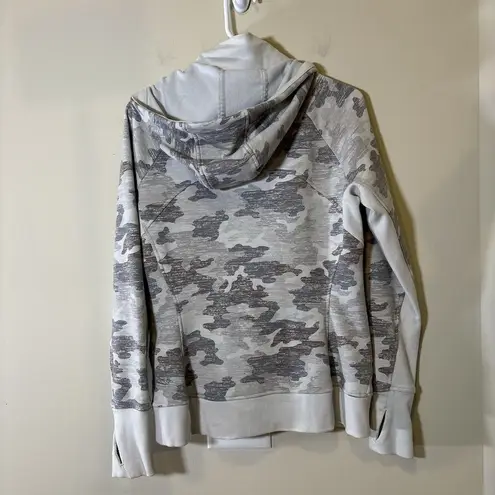 Athleta  Triumph Grey‎ Camo Zip Up Hoodie Jacket 511504 Women's Medium - Image 8