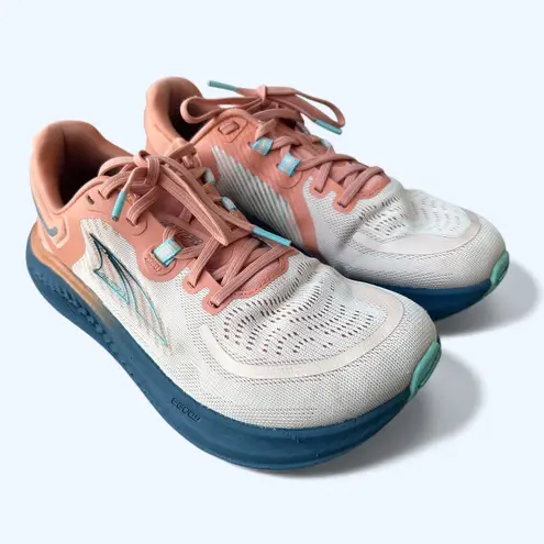 Altra Paradigm 7 Running Shoes Sneakers Women's Size 7.5 Blue & Coral/Orange Pink