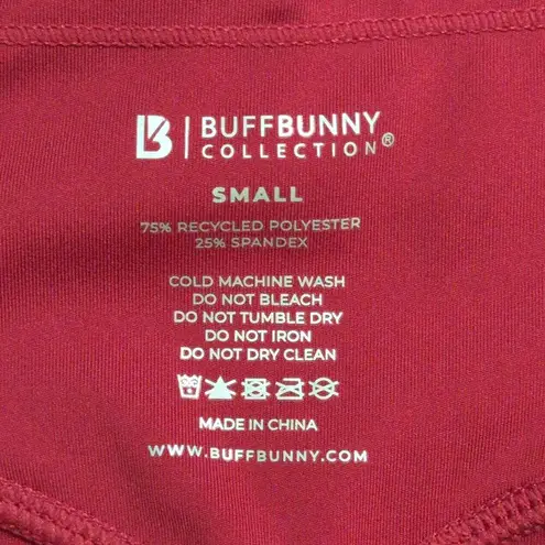Buff Bunny Red High Waisted Leggings Womens Activewear Pants Size S