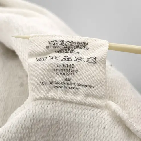 H&M Divided Spaceship Planet Stardust Pullover Hoodie Graphic Cream Retro Size 4 Purple - Image 8