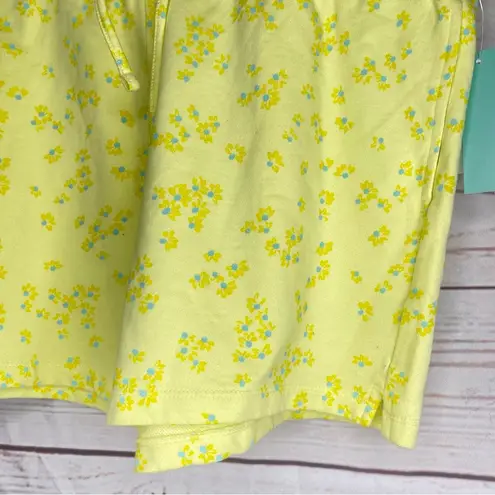 Abound  • Shorts • Loungewear • Yellow • Floral • Pockets • 100% Organic Cotton