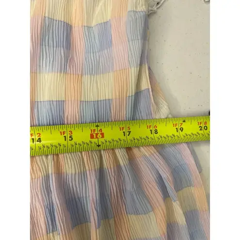 Meet me in Santorini Daphine Dress size M in Pastel Check Blue Size M