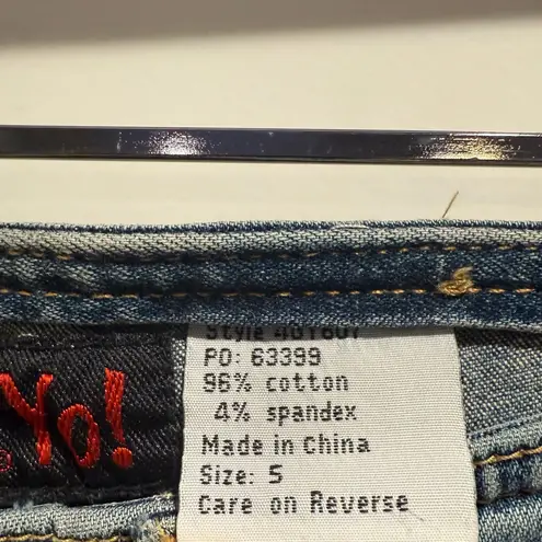 Mudd Vintage  Blue Y2k Flare Jeans with Lace Accents Size 5