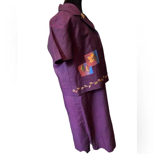 Sag Harbor Vintage 90s Cottagecore Boho Hippie Fall Seasonal Patchwork Dress Set