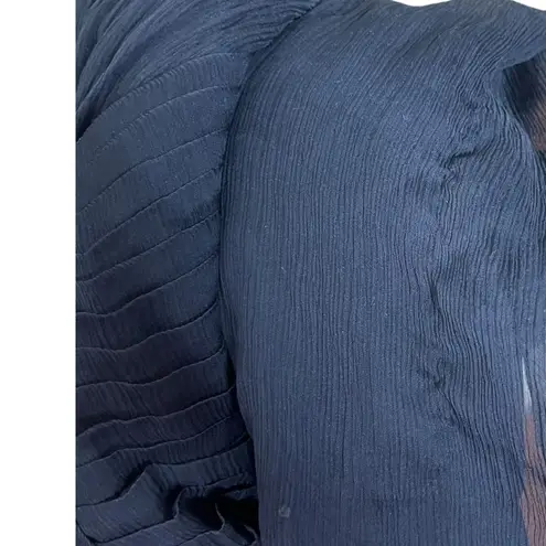 Tadashi Shoji Tadashi Collection Navy Silk Gown Beaded Women’s Size 0 Formal Evening Dress