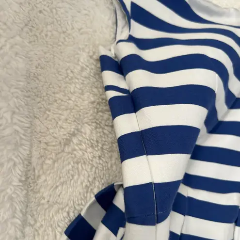 Kate Spade Dress Sz 6 Blue Hyacinth Stripe Cap Sleeve Mariella Costal Luxury