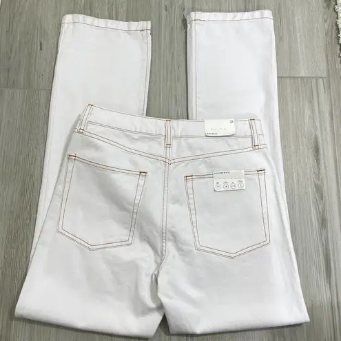 We Wore What Women's Icon White Distressed Straight Leg Jean Size 28