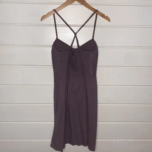 American Eagle  lace corset top purple dress