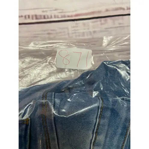 Sandpiper Mid Rise Capri Womens 22 Super Stretch Snap Hem Medium Wash Pocket NWT Blue Size undefined