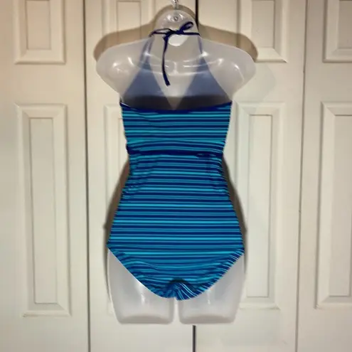 Motherhood Maternity Striped One Piece Swimsuit S