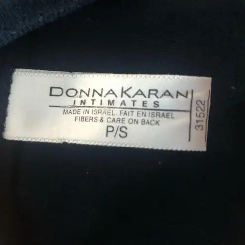 Donna Karan  Intimates Navy Blue Sleep Kimono Sz. S Tie Close Midi Length Luxury