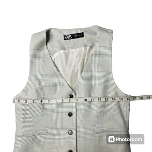 ZARA  Plaid Button Front Vest