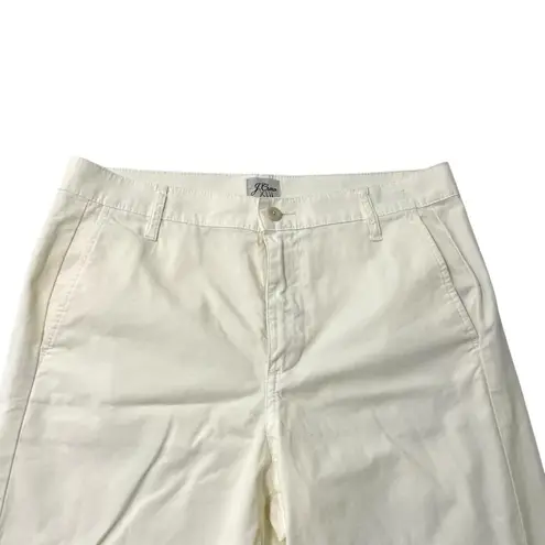 J. Crew Slouchy Boyfriend Chino Pant Preppy Classic Nautical Ivory White size 28
