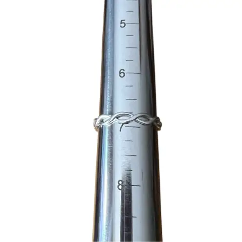 Sterling Silver 925 Twisted Infinity Band Ring Classic Simple