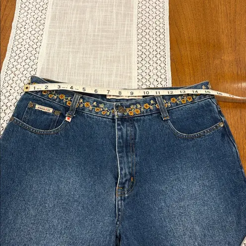 Zana Di Vintage Flare Jeans with Floral Embroidery