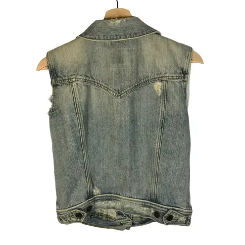 Abercrombie & Fitch  Light Blue Denim Y2K Vintage Trucker Vest L