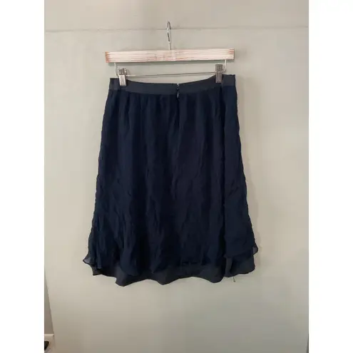 J.Crew  Navy Blue Rayon Silk Blend Midi Skirt Size 12