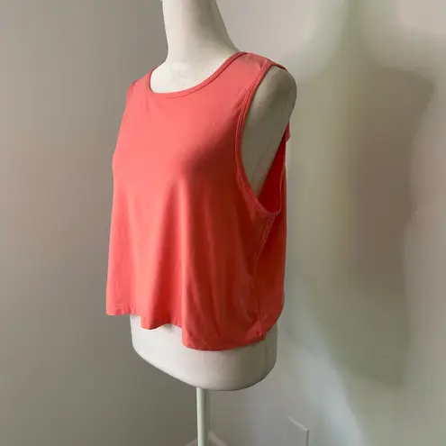 Beyond Yoga bright pink sleeveless cut-out back tank top