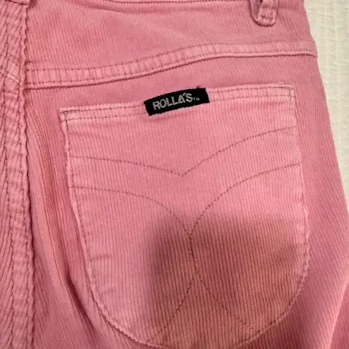 Rolla's ROLLA’S pink corduroy original high rise straight jean