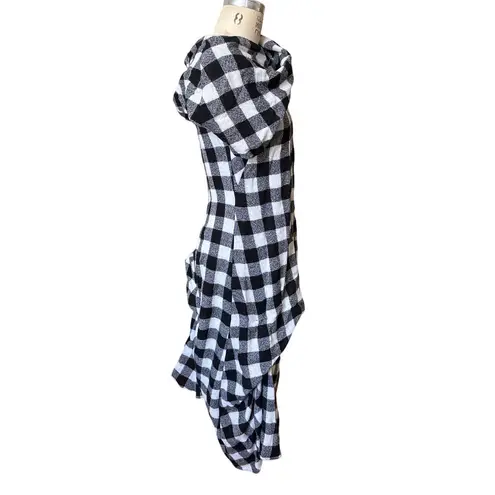 Morgane Le Fay Rodin Dress in Wool Buffalo Check Size Large Black