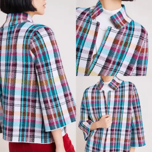 Anthropologie  Rosetta Crop Women's Plaid Jacket SZ S