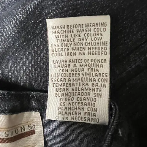 Vintage Expressions Dress Womens 10 Denim Stretch Y2K Career Business Workwear Black