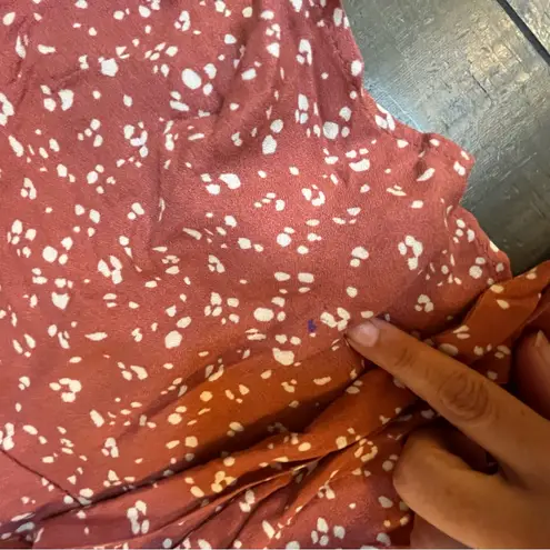 Urban Romantics Terracotta Floral Mini Skirt Peasant Babydoll Shorts Under