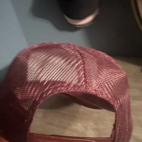 OTTO Burgundy Trucker Hat with western charms Red