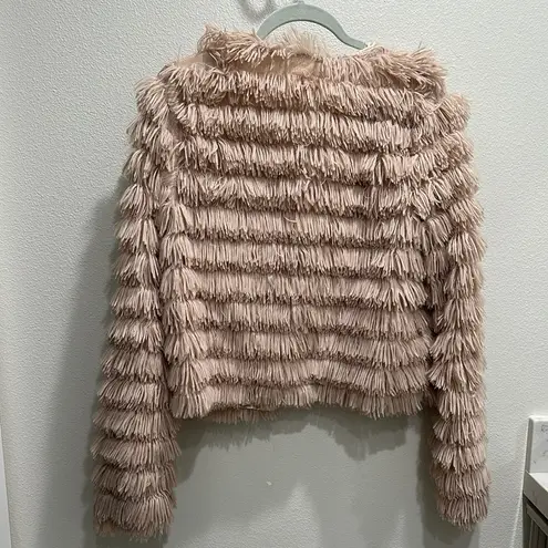 Fantastic Fawn Women's Beige/Blush Faux Fur Jacket