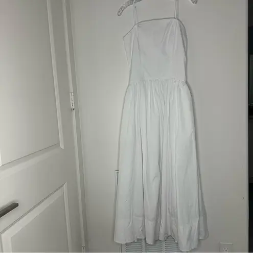 Madewell  Poplin Seamed Maxi Dress in White Size: 4, NWT