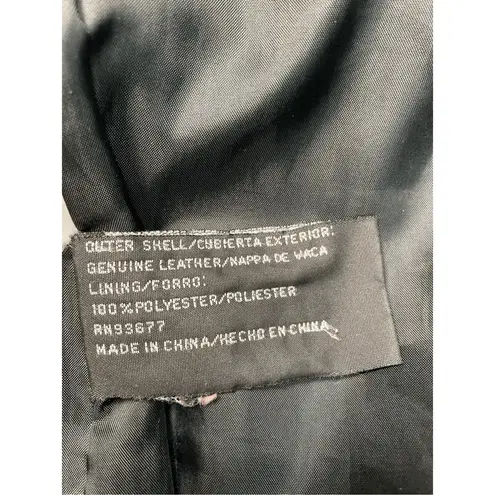 Jacqueline Ferrar Black Leather Coat XL