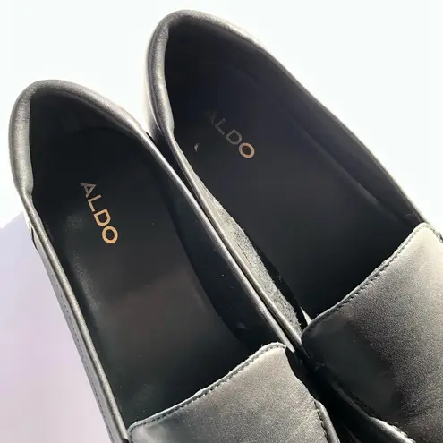 ALDO  Black Genuine Leather Loafers 8.5