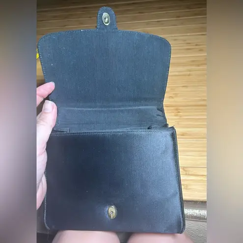 Vintage Pappagallo Small Boxy Black Satin