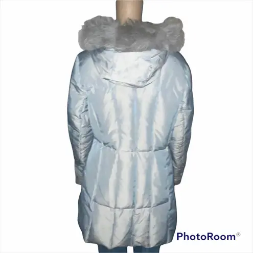 1 Madison down filled faux fur trim hooded coat