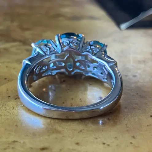 Teal Color Changing Fluorite Sterling Silver Ring Size 6