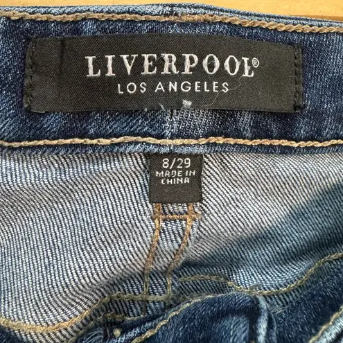 Liverpool Raw Hem Flared Jeans Size 29/8 EUC