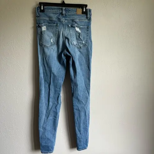 BKE Parker Universal Fit High Rise Ankle Skinny Women’s 25 Destroyed Knee Denim