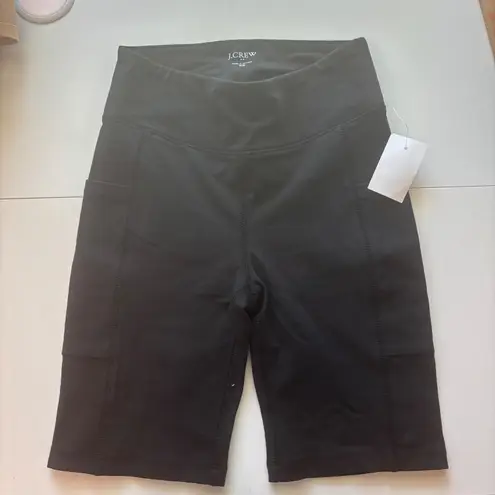 J.Crew Bike Shorts XS Black High Rise Pockets Athletic Workout Activewear