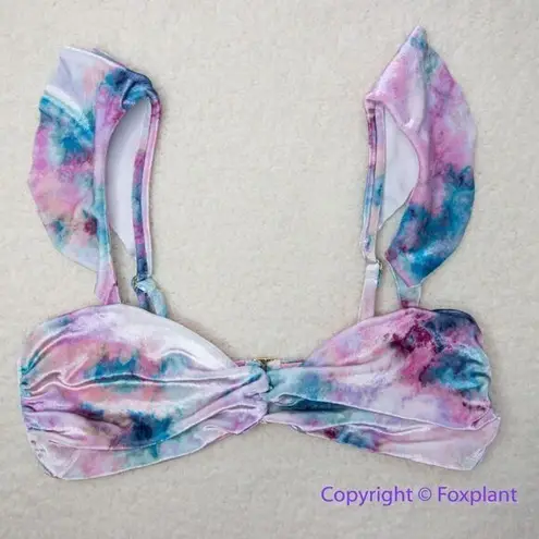 Beach Riot NEW Free People Poppy Bikini Top candy skies tie dye, M