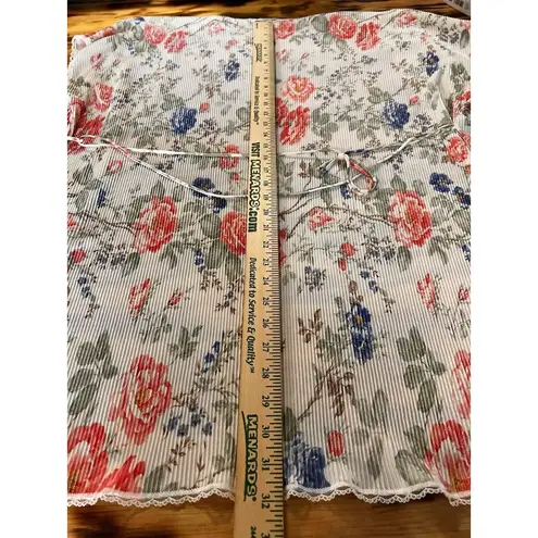 Intimate Moods Silky Shiny Robe Dressing Size Medium Loungwear Pleated