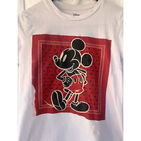 Coach Disney Mickey Mouse x  T-Shirt Womens Size XS Limited Edition Leather Patch