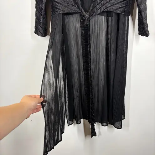Mashiah Longline Cardigan Size Medium Black