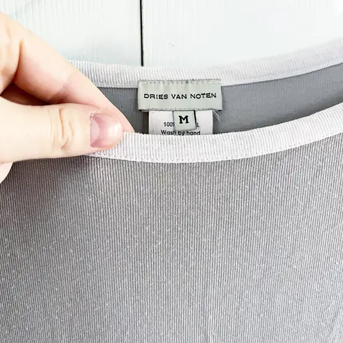 Dries Van Noten Modal Long Sleeve Bateau Shirt